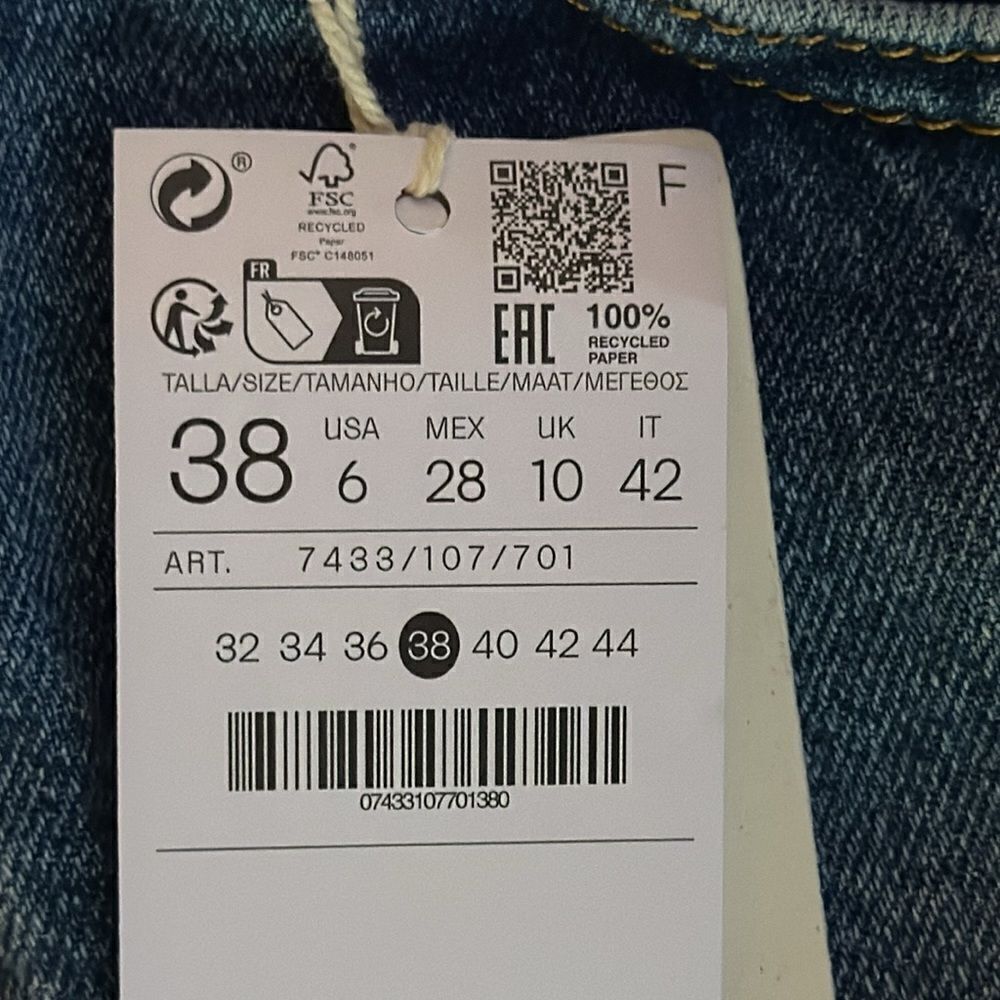 STRADIVARIUS | Blue | LONG DENIM SKIRT WITH SLIT - Picture 6 of 7